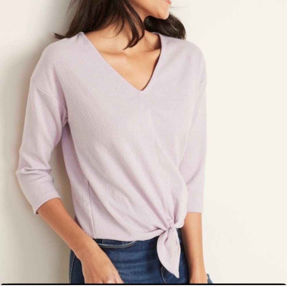 Old Navy tie front v-neck